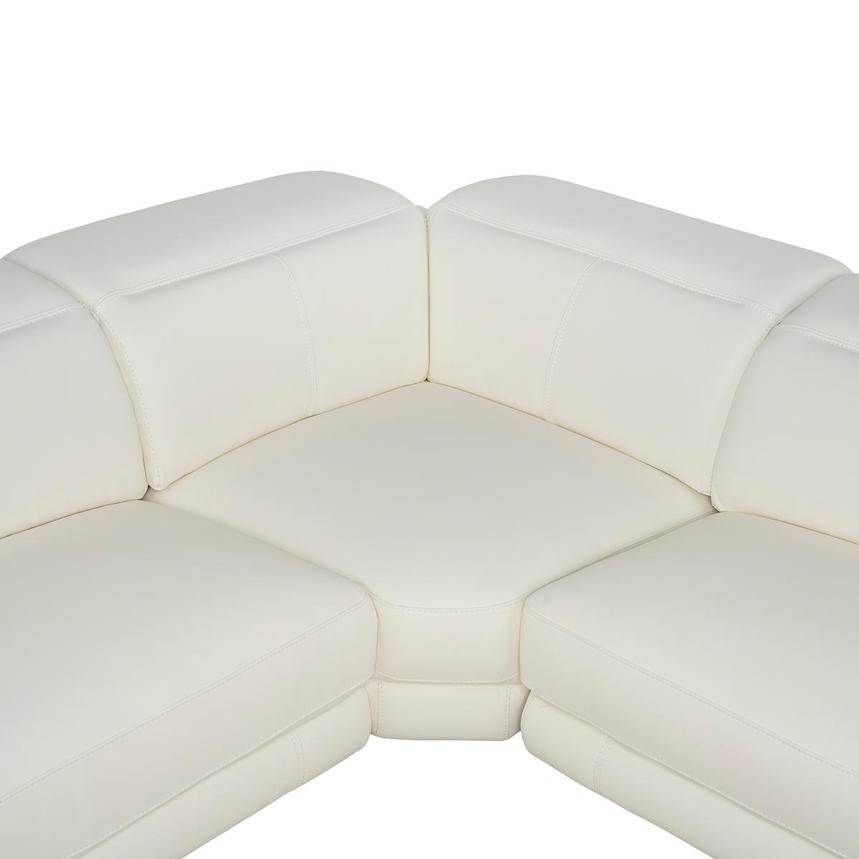 Luke 2.0 White Leather Power Reclining Sectional with 6PCS/3PWR  alternate image, 5 of 12 images.