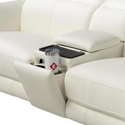 Luke 2.0 White Leather Power Reclining Sectional with 6PCS/3PWR  alternate image, 6 of 13 images.