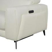Luke 2.0 White Leather Power Reclining Sectional with 6PCS/3PWR  alternate image, 11 of 13 images.