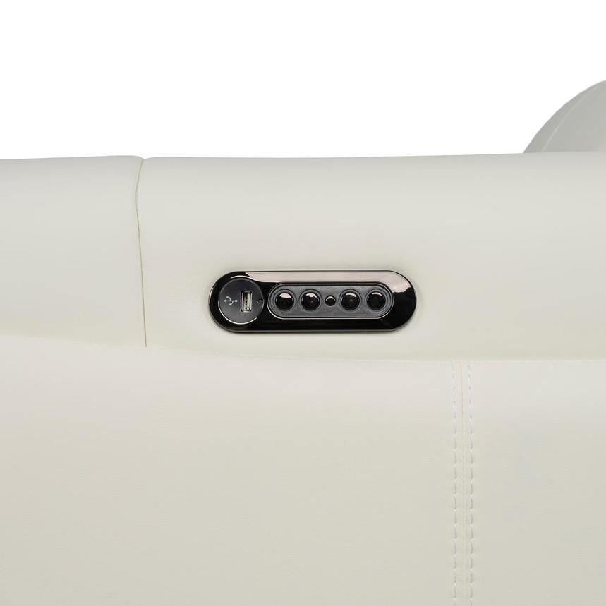 Luke 2.0 White Leather Power Reclining Sectional with 6PCS/3PWR  alternate image, 12 of 12 images.