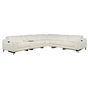 Luke 2.0 White Leather Power Reclining Sectional with 6PCS/3PWR  main image, 1 of 13 images.