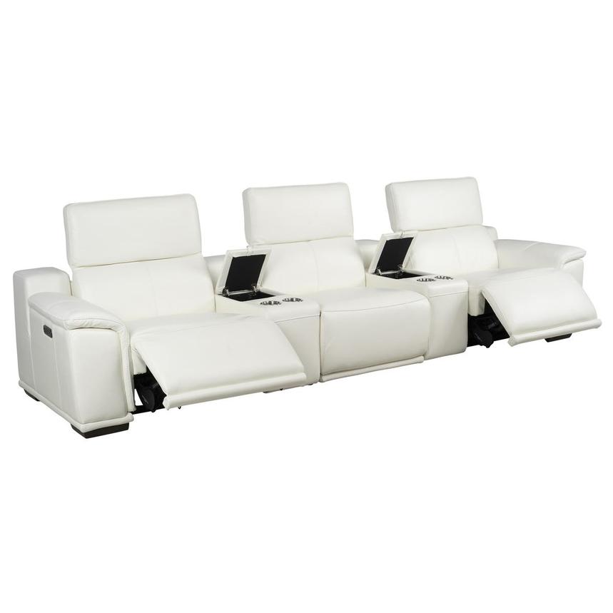 Davis 2.0 White Home Theater Leather Seating with 5PCS/2PWR  alternate image, 3 of 12 images.