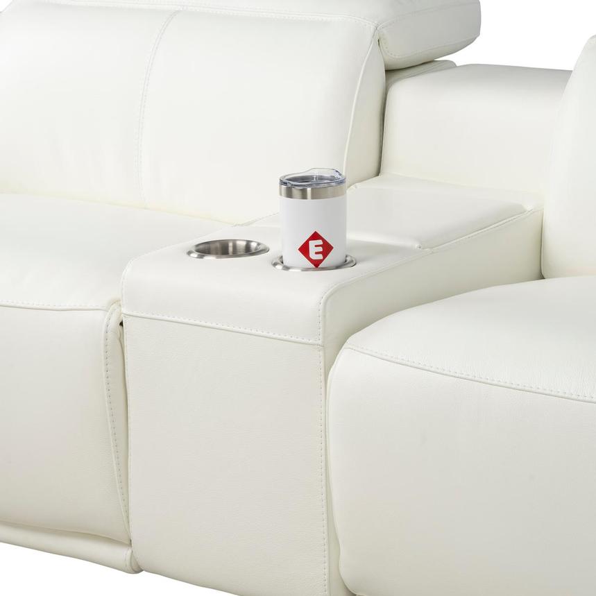Davis 2.0 White Home Theater Leather Seating with 5PCS/2PWR alternate image, 5 of 12 images.