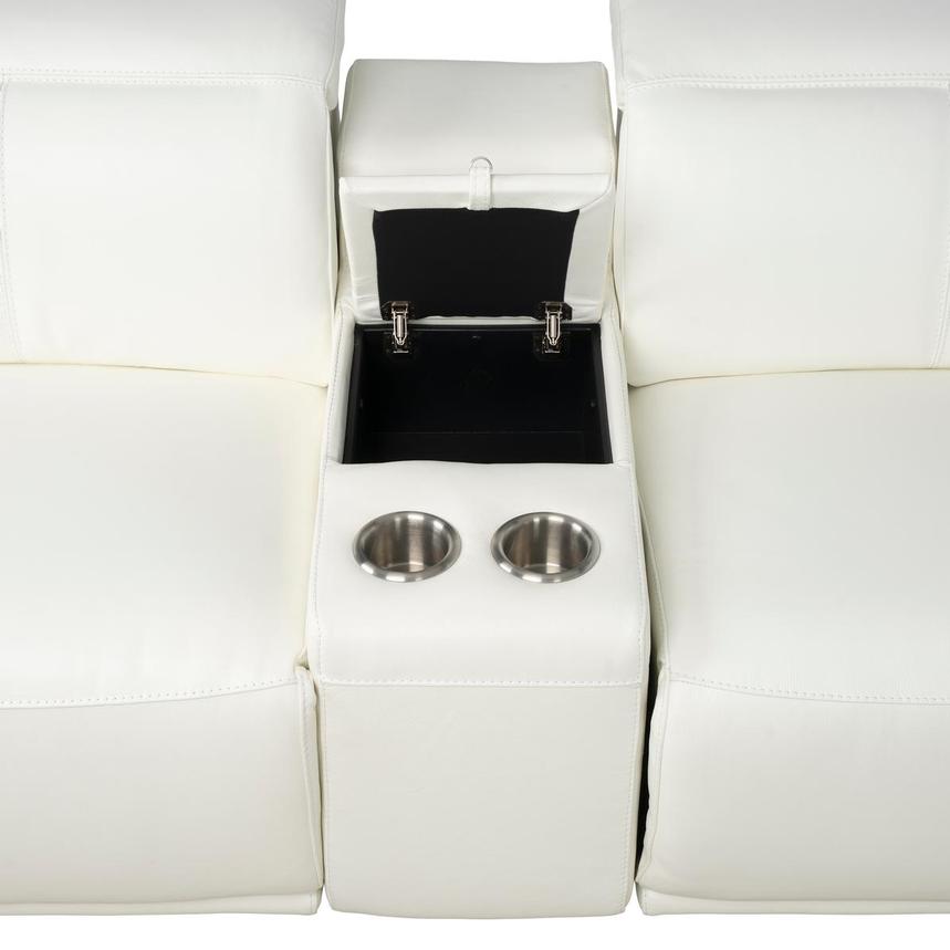 Davis 2.0 White Leather Power Reclining Sectional with 6PCS/2PWR alternate image, 8 of 13 images.