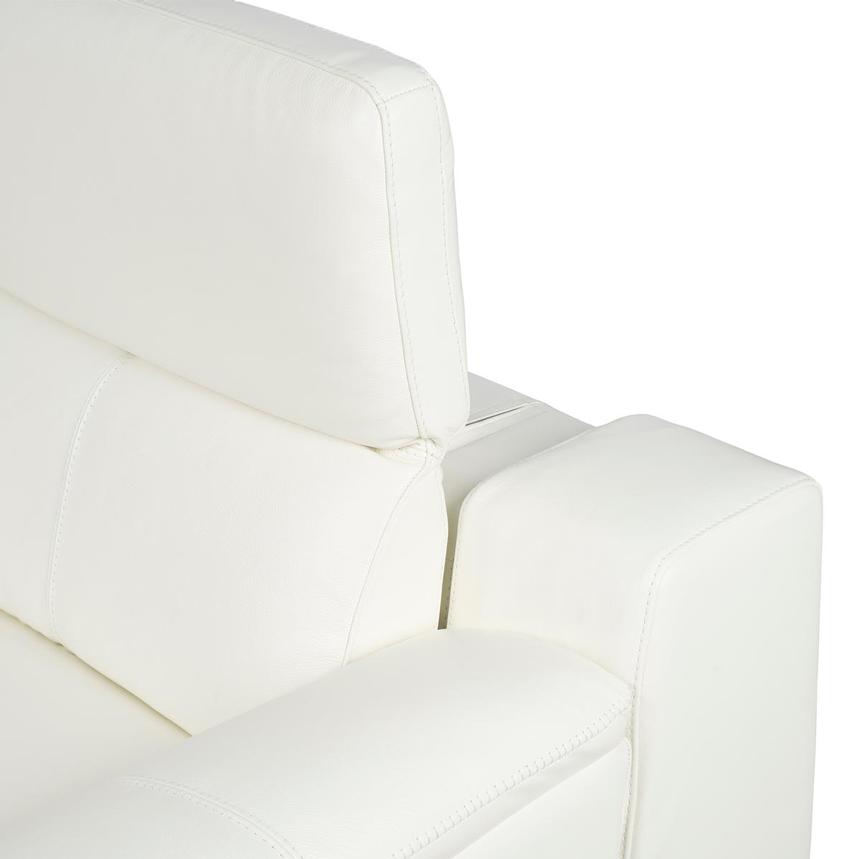 Davis 2.0 White Leather Power Reclining Sectional with 7PCS/3PWR alternate image, 10 of 13 images.