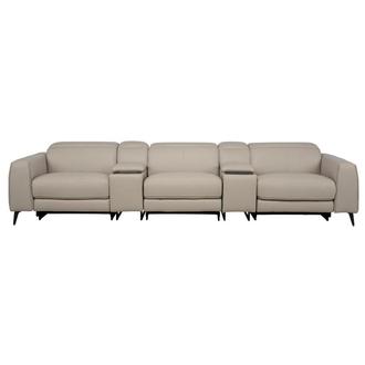 Luke 2.0 Taupe Home Theater Seating with 5PCS/2PWR