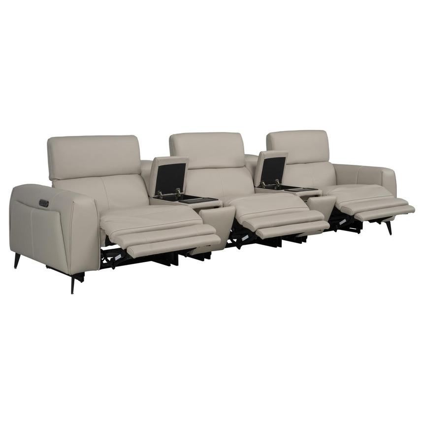 Luke 2.0 Taupe Home Theater Seating with 5PCS/3PWR  alternate image, 2 of 10 images.