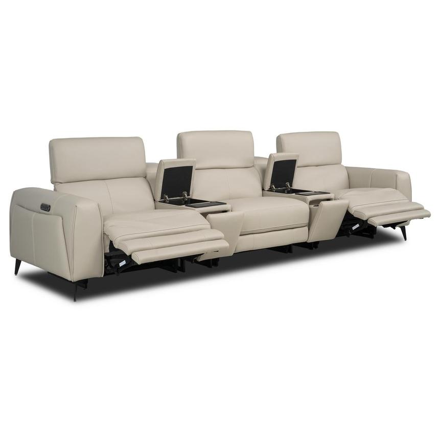 Luke 2.0 Taupe Home Theater Seating with 5PCS/2PWR  alternate image, 3 of 10 images.