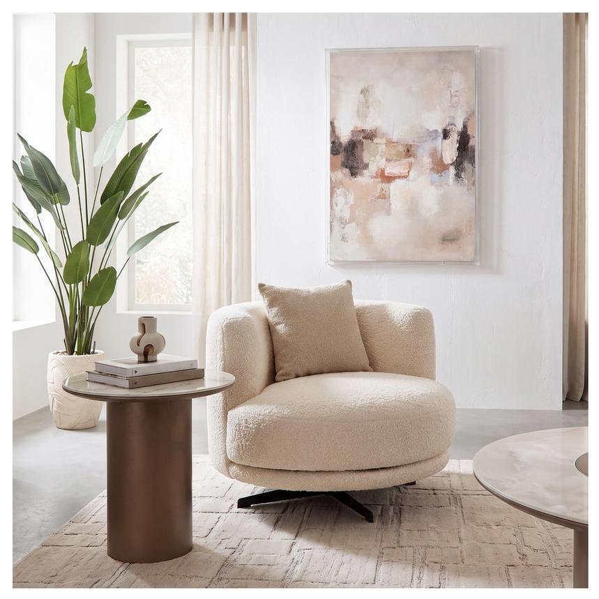 Rhea Cream Swivel Chair alternate image, 2 of 10 images.