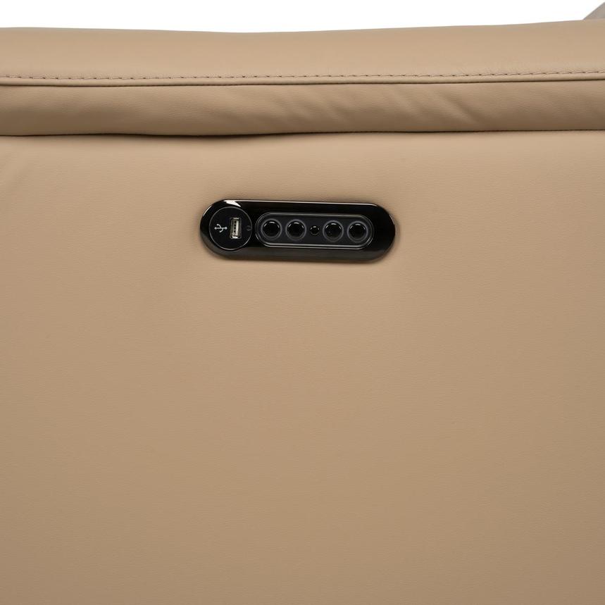Cordova Dark Cream Leather Power Reclining Sectional with 4PCS/2PWR  alternate image, 9 of 10 images.