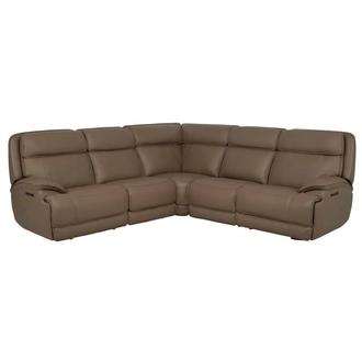 Mambo Leather Power Reclining Sectional with 5PCS/3PWR