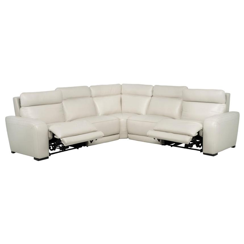 Rumba Leather Power Reclining Sectional with 5PCS/2PWR  alternate image, 2 of 12 images.