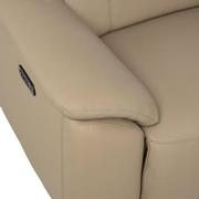 Cordova Dark Cream Leather Power Reclining Sectional with 6PCS/2PWR  alternate image, 6 of 10 images.