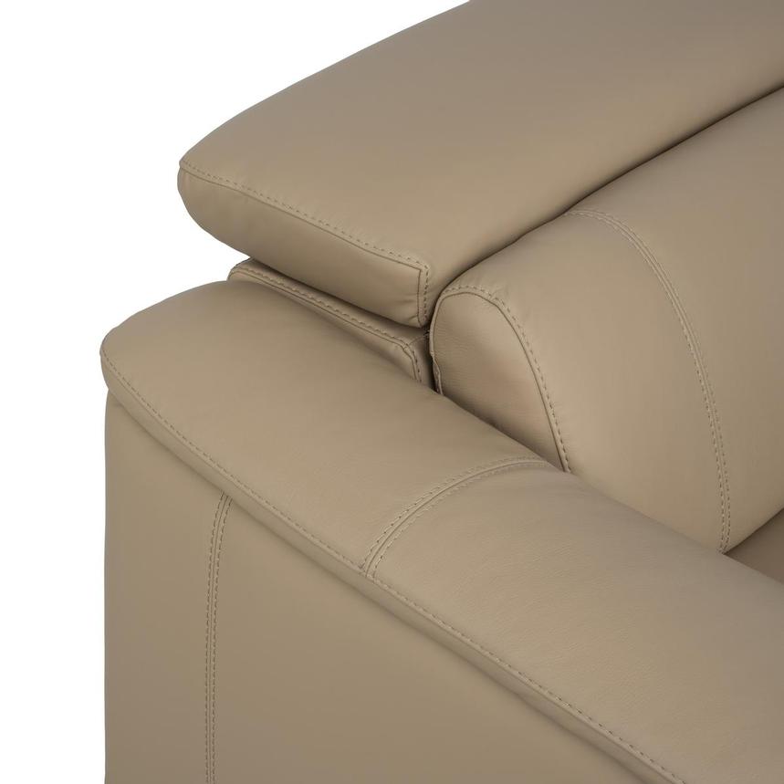 Cordova Dark Cream Leather Power Reclining Sectional with 6PCS/2PWR  alternate image, 7 of 10 images.