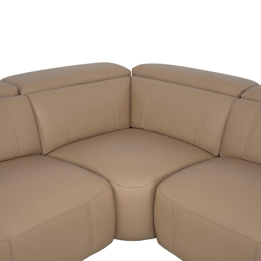 Cordova Dark Cream Leather Power Reclining Sectional with 6PCS/2PWR  alternate image, 4 of 10 images.