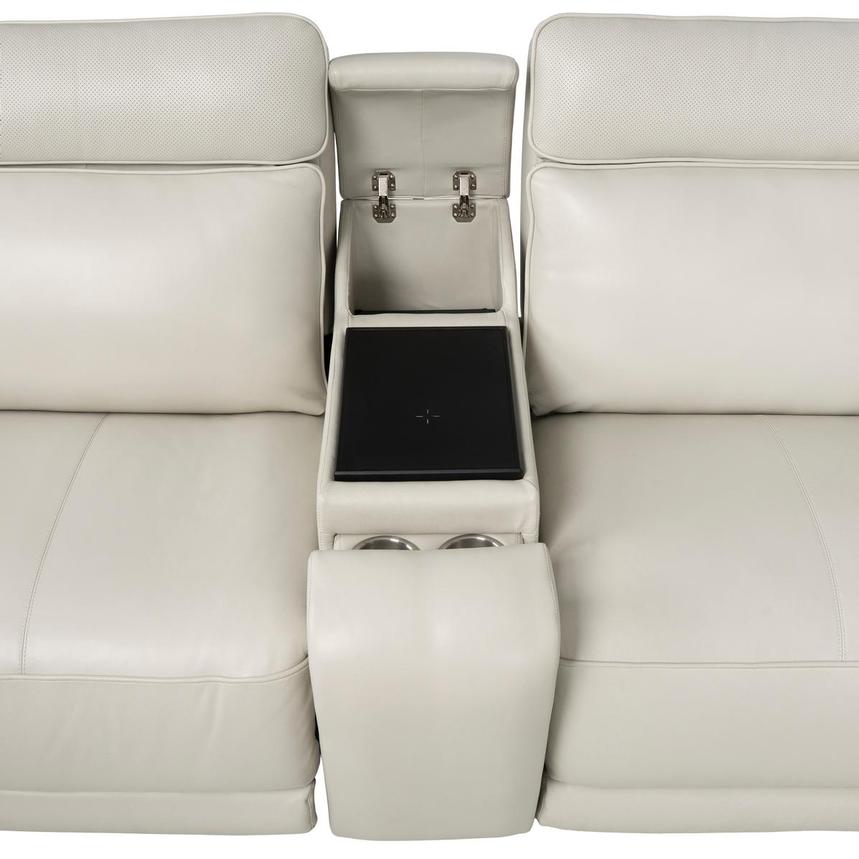 Rumba Leather Power Reclining Sectional with 6PCS/2PWR  alternate image, 7 of 16 images.