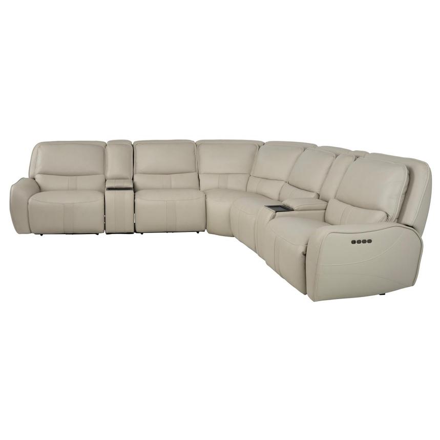 Tango Leather Power Reclining Sectional with 7PCS/3PWR  alternate image, 4 of 15 images.
