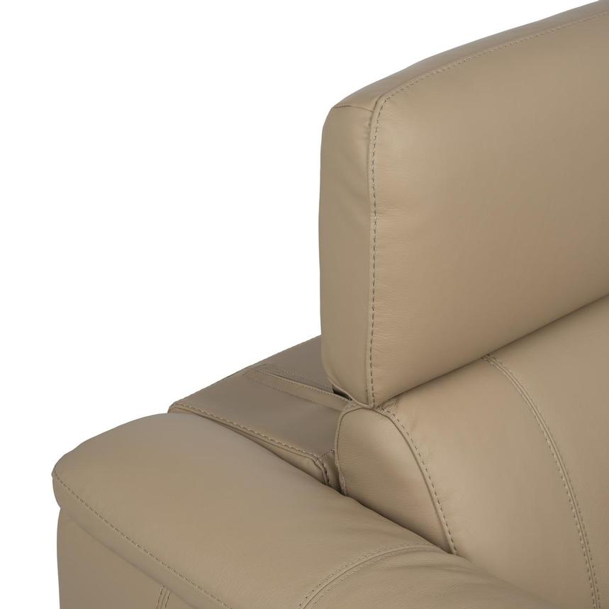 Cordova Dark Cream Leather Power Reclining Sectional with 7PCS/3PWR  alternate image, 9 of 12 images.