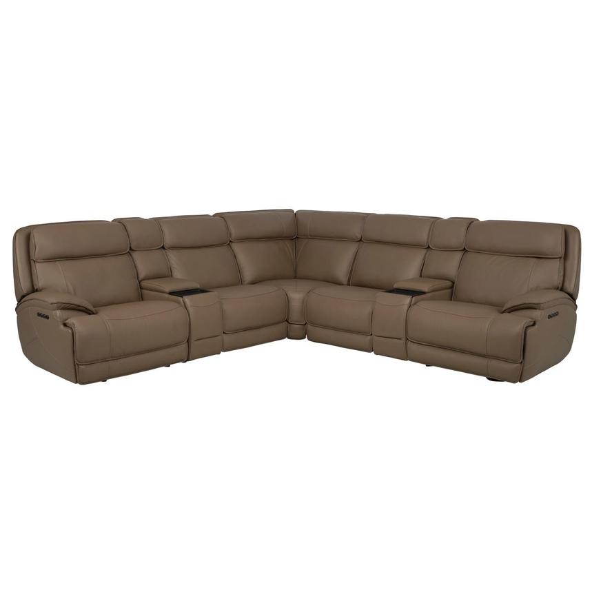 Mambo Leather Power Reclining Sectional with 7PCS/3PWR  main image, 1 of 12 images.