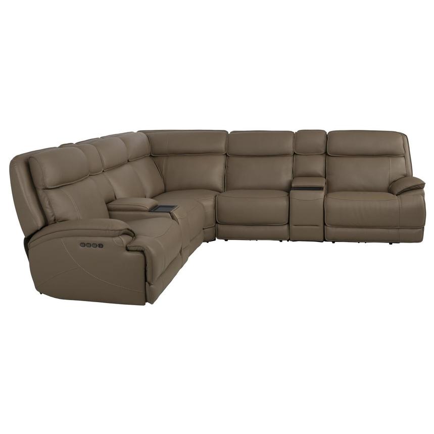 Mambo Leather Power Reclining Sectional with 7PCS/3PWR alternate image, 2 of 12 images.