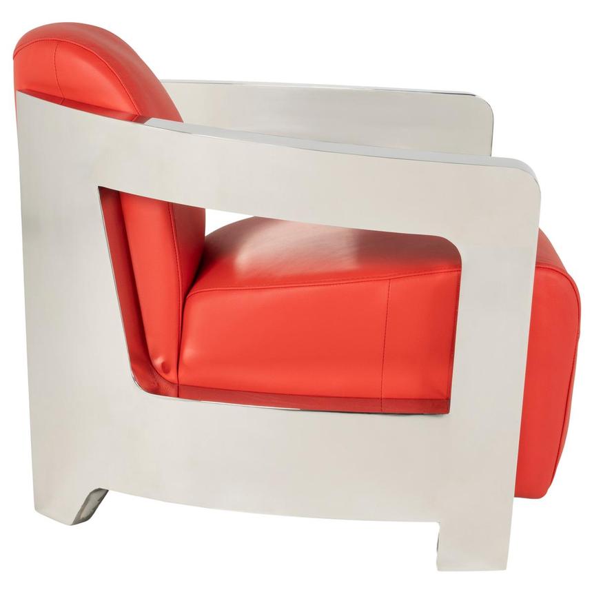 Aviator II Red Leather Accent Chair  alternate image, 4 of 8 images.