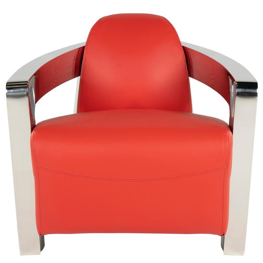 Aviator II Red Leather Accent Chair alternate image, 2 of 8 images.