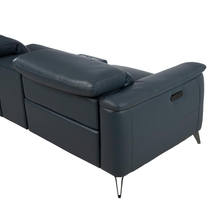 Anabel 2.0 Blue Home Theater Leather Seating with 5PCS/3PWR alternate image, 3 of 12 images.