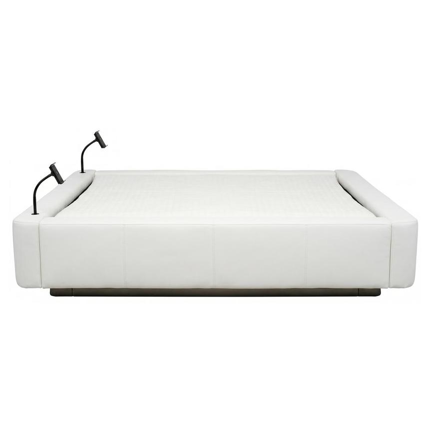 Cassie Party White King Platform Bed w/3 Backrests alternate image, 4 of 4 images.