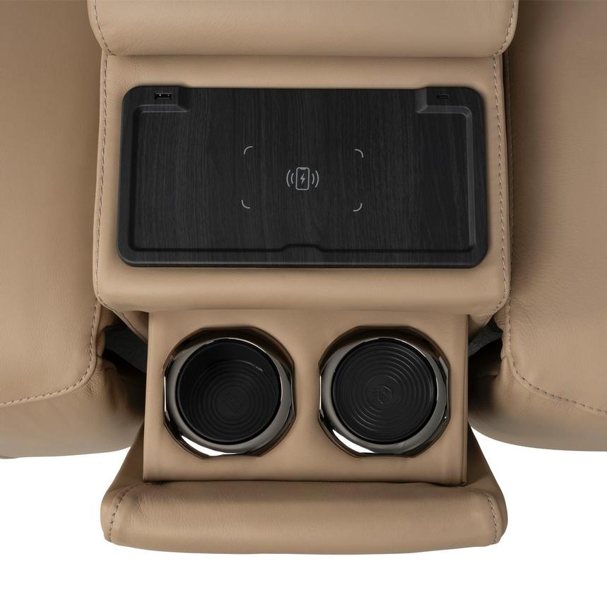 Cordova Dark Cream Home Theater Leather Seating with 5PCS/3PWR alternate image, 7 of 12 images.