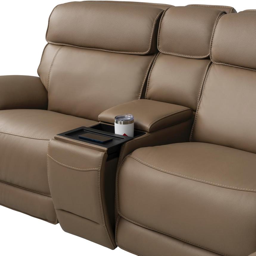 Mambo Leather Power Reclining Sectional with 6PCS/3PWR  alternate image, 6 of 12 images.