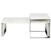 Pokhara Marble Nesting table Set of 2  main image, 1 of 2 images.