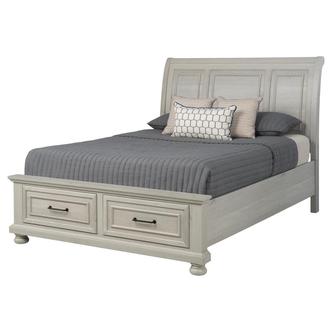 Arcadia Gray Queen Storage Bed