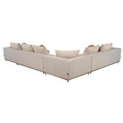 Hanna Beige Sectional Sofa w/Right Chaise  alternate image 4 of 4 images.