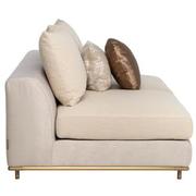 Hanna Beige Armless Loveseat  alternate image, 4 of 10 images.