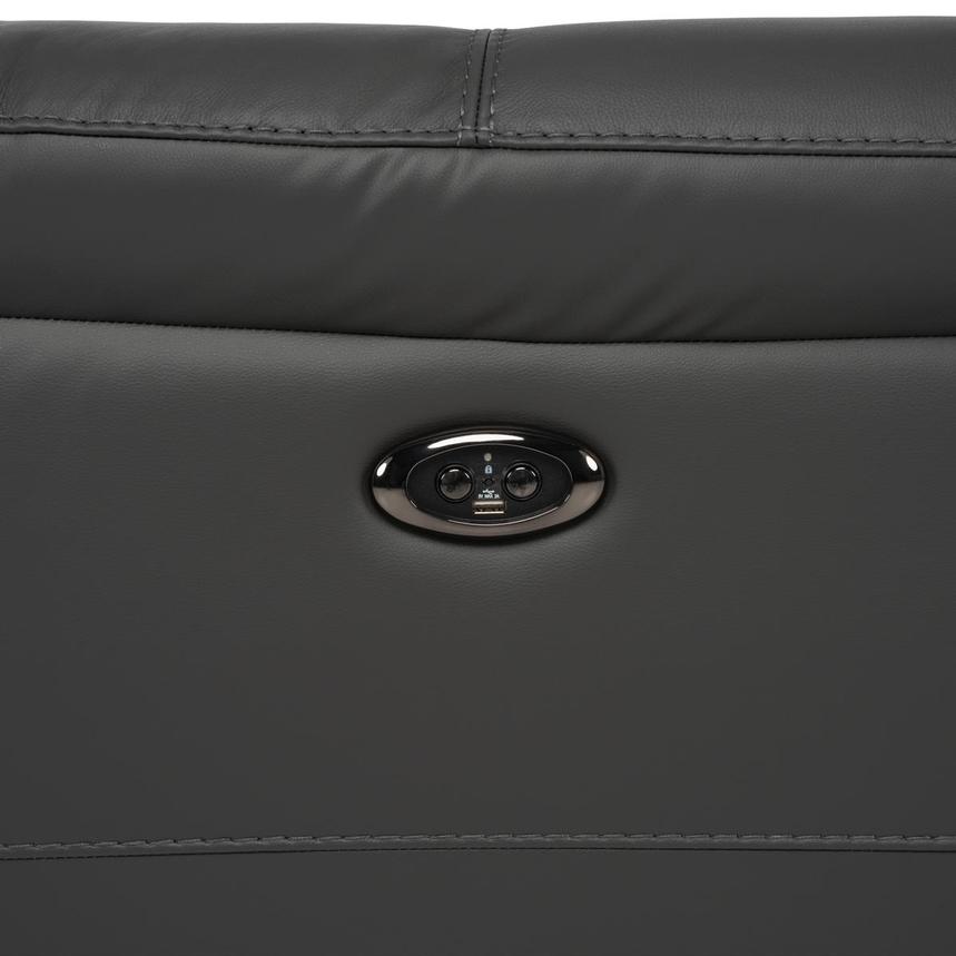 Palmer Dark Gray Leather Power Reclining Sectional with 5PCS/2PWR  alternate image, 9 of 9 images.