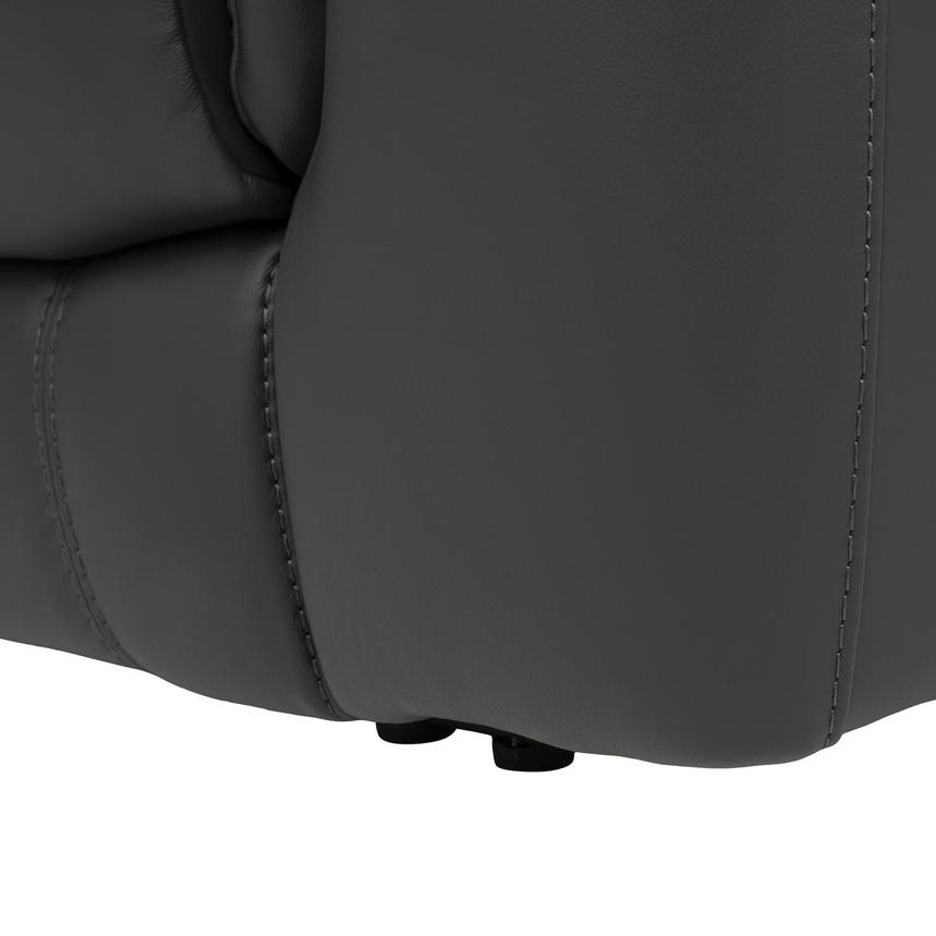 Palmer Dark Gray Leather Power Reclining Sectional with 5PCS/3PWR  alternate image, 8 of 9 images.