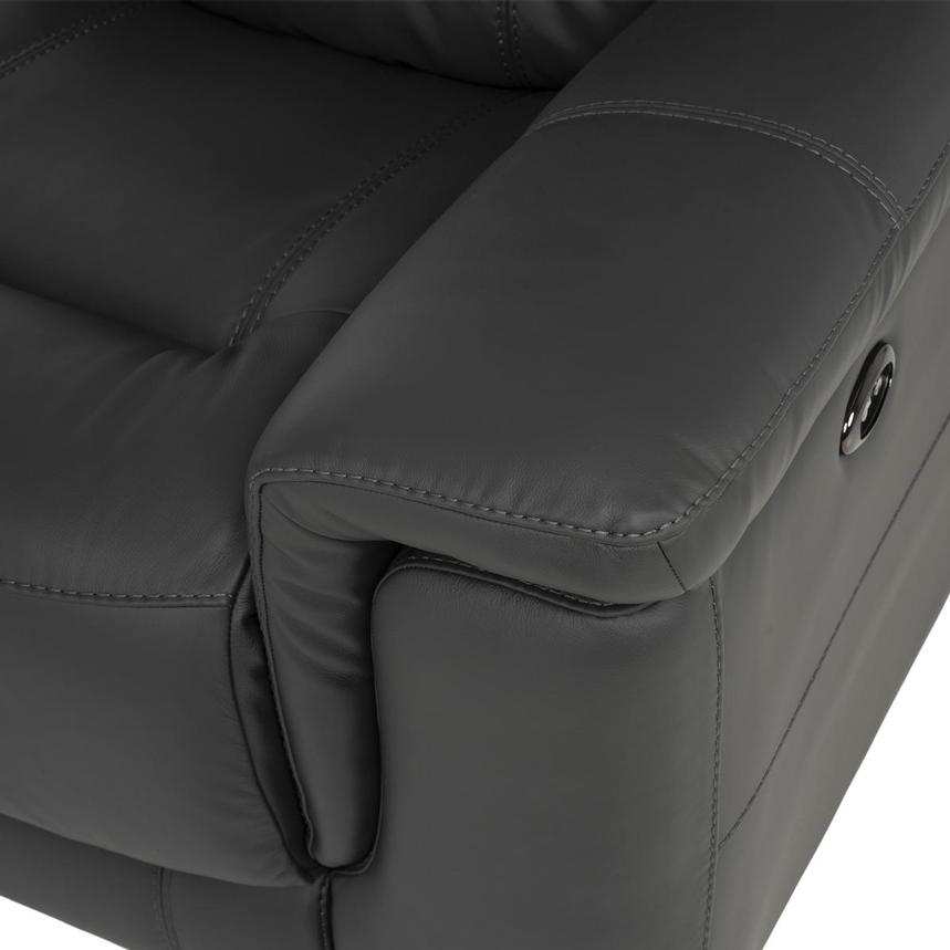 Palmer Dark Gray Leather Power Reclining Sectional with 6PCS/2PWR  alternate image, 9 of 11 images.