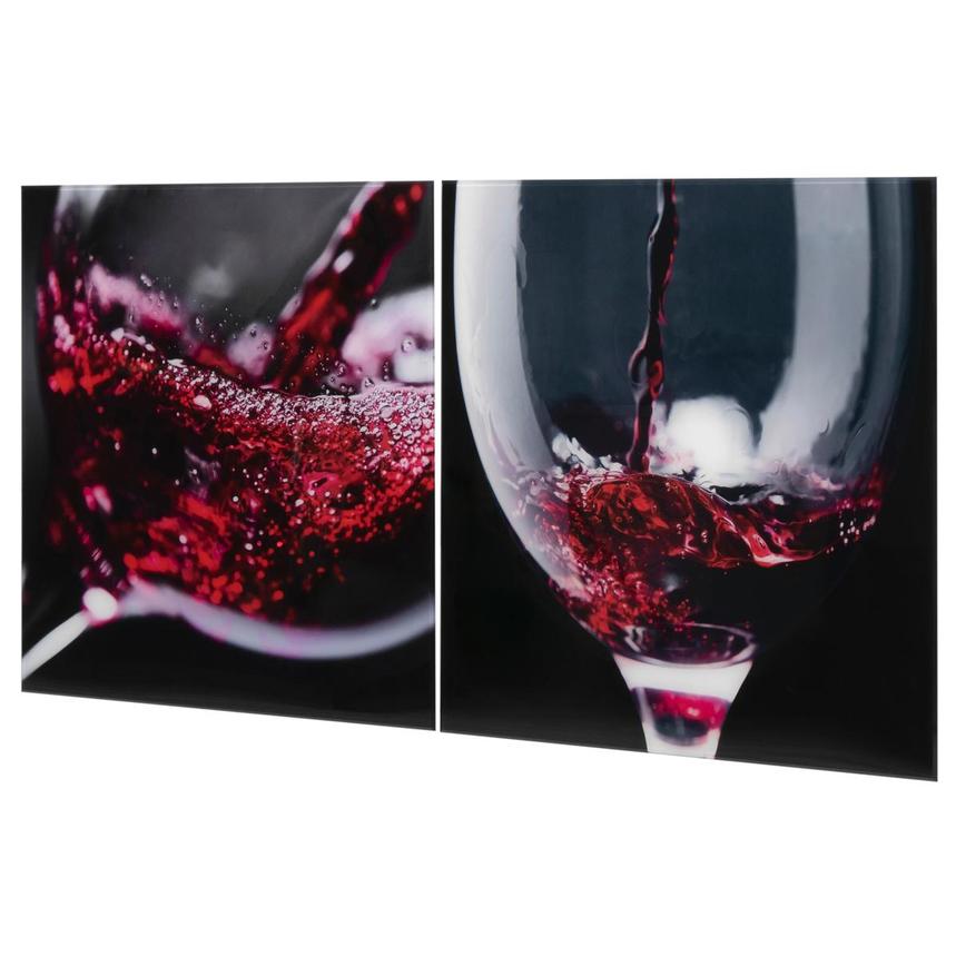 Crimson Pour Acrylic Wall Art  alternate image, 2 of 3 images.