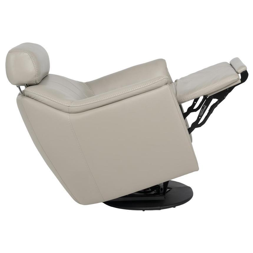 LuxTone Gray Leather Power Tilt Recliner alternate image, 4 of 12 images.