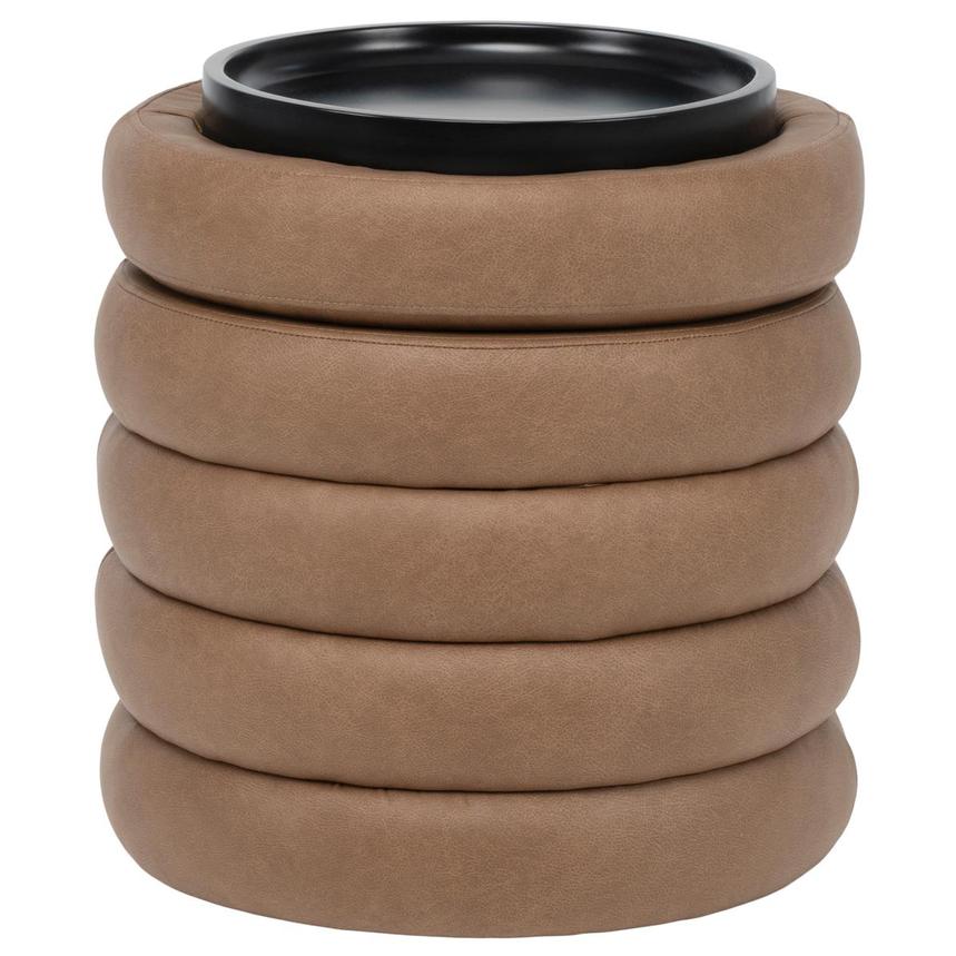 Milo Brown Ottoman w/Storage & Tray  alternate image, 2 of 8 images.