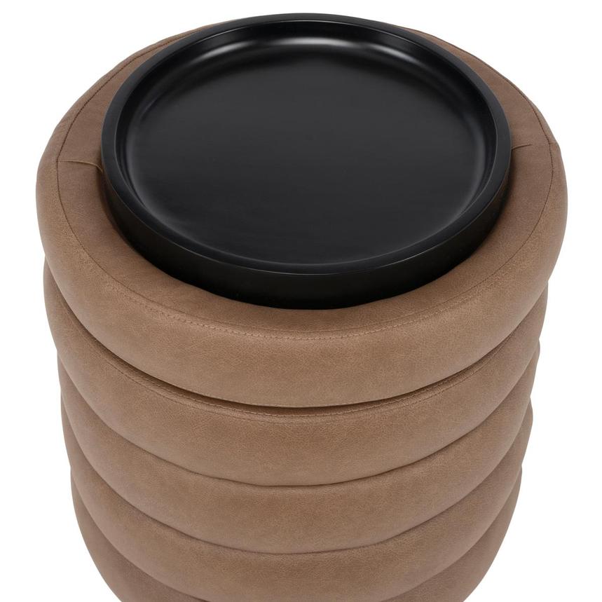 Milo Brown Ottoman w/Storage & Tray alternate image, 5 of 9 images.