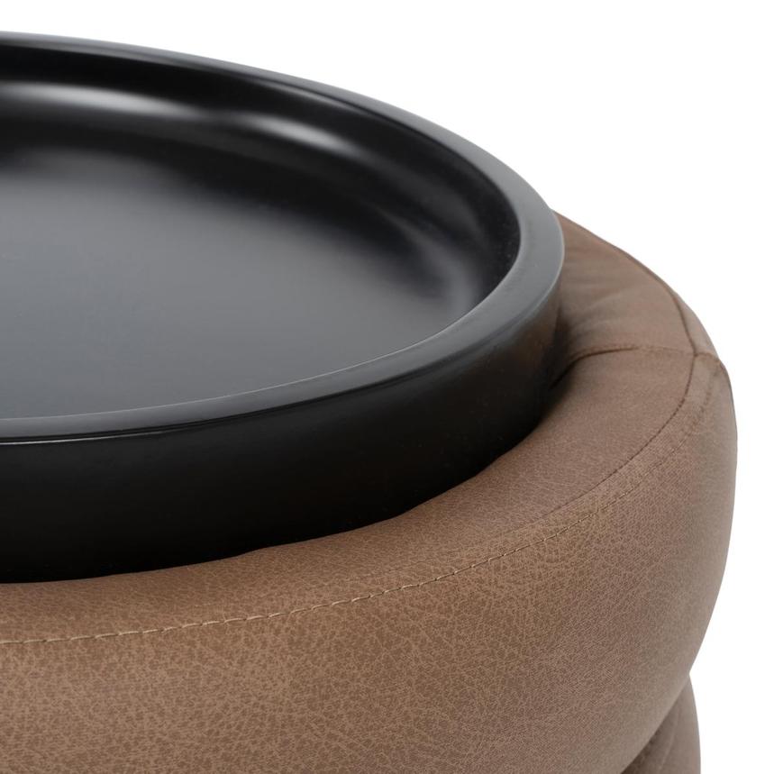 Milo Brown Ottoman w/Storage & Tray  alternate image, 7 of 8 images.