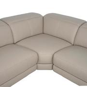 Luke 2.0 Taupe Leather Power Reclining Sectional with 6PCS/2PWR  alternate image, 5 of 11 images.