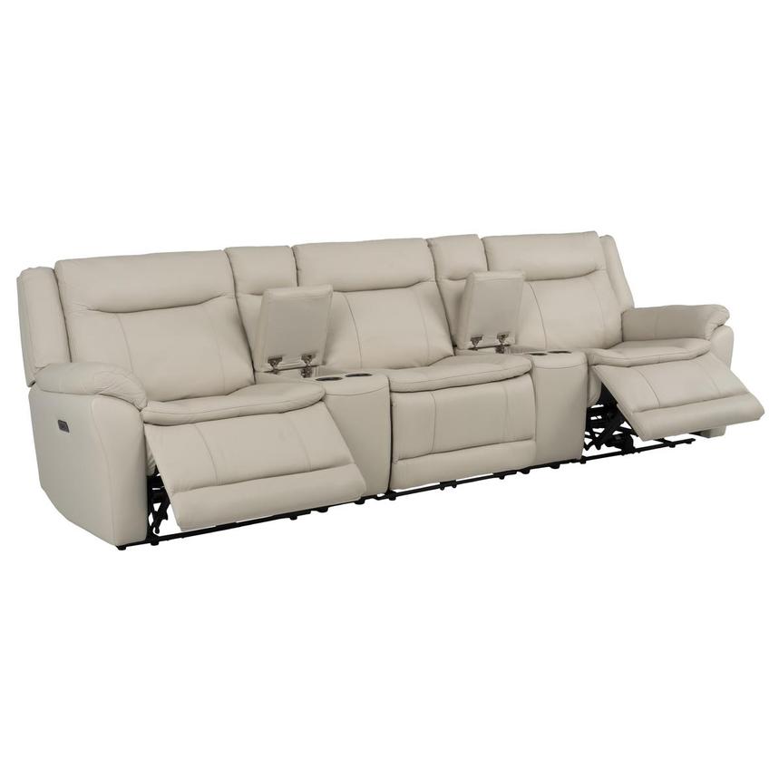 Benjamin Home Theater Leather Seating with 5PCS/2PWR  alternate image, 4 of 12 images.