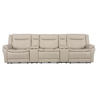 Benjamin Home Theater Leather Seating with 5PCS/3PWR