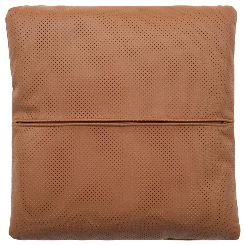 Byrne Pecan Leather Accent Pillow  alternate image, 2 of 4 images.