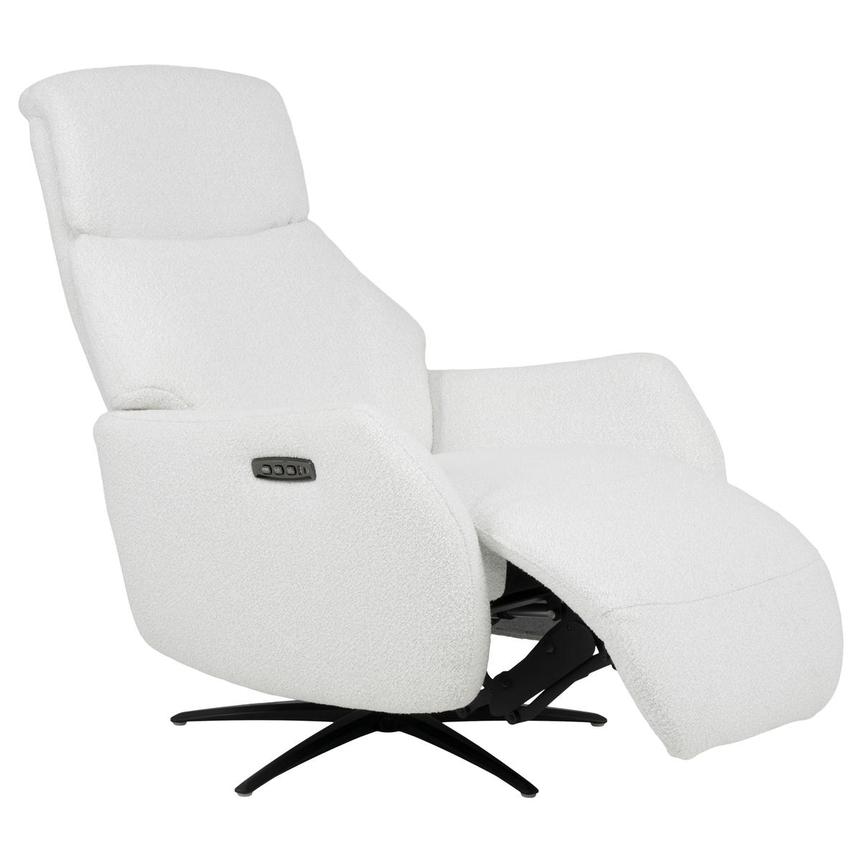 Ezio White Power Swivel Recliner w/Massage alternate image, 7 of 15 images.