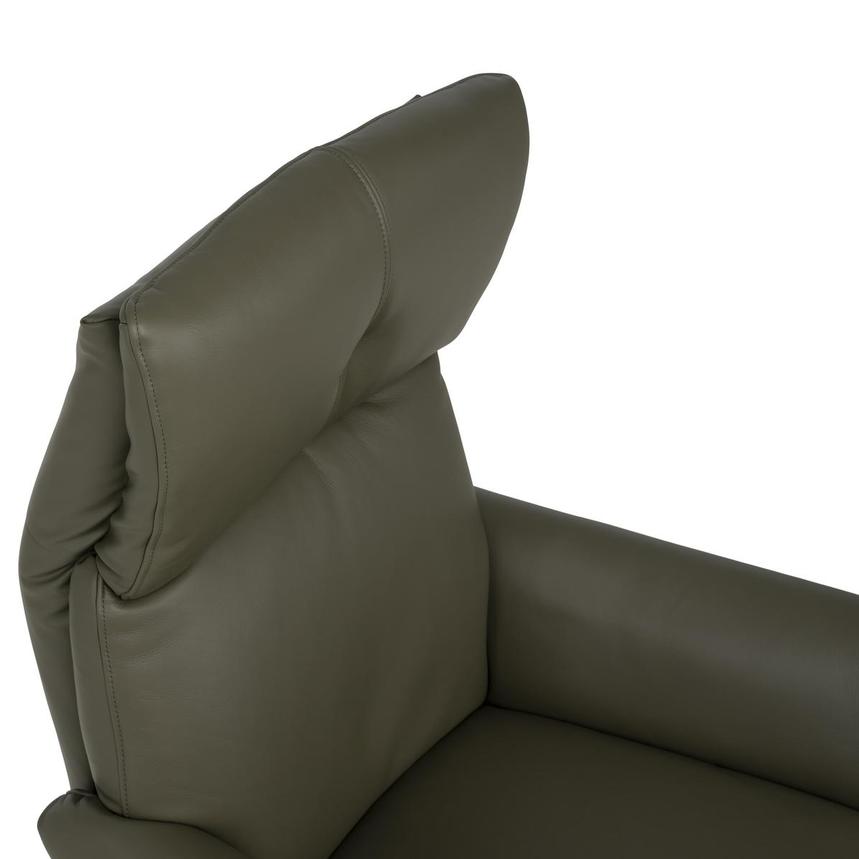 Torrence Green Leather Power Swivel Recliner w/Massage  alternate image, 12 of 16 images.