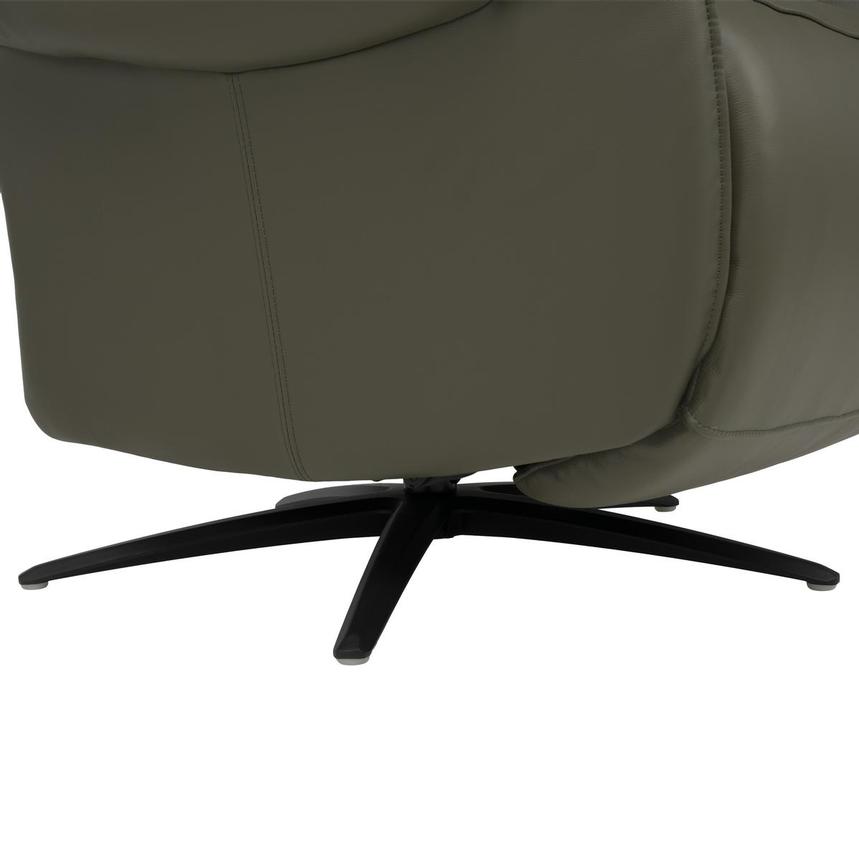 Torrence Green Leather Power Swivel Recliner w/Massage  alternate image, 17 of 17 images.