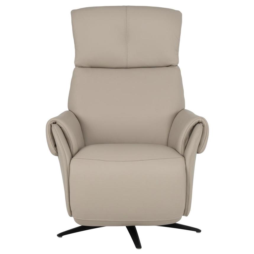 Torrence Taupe Leather Power Swivel Recliner w/Massage alternate image, 2 of 9 images.
